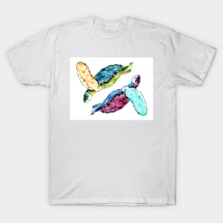 Two Sea Turtles Yin YUng T-Shirt